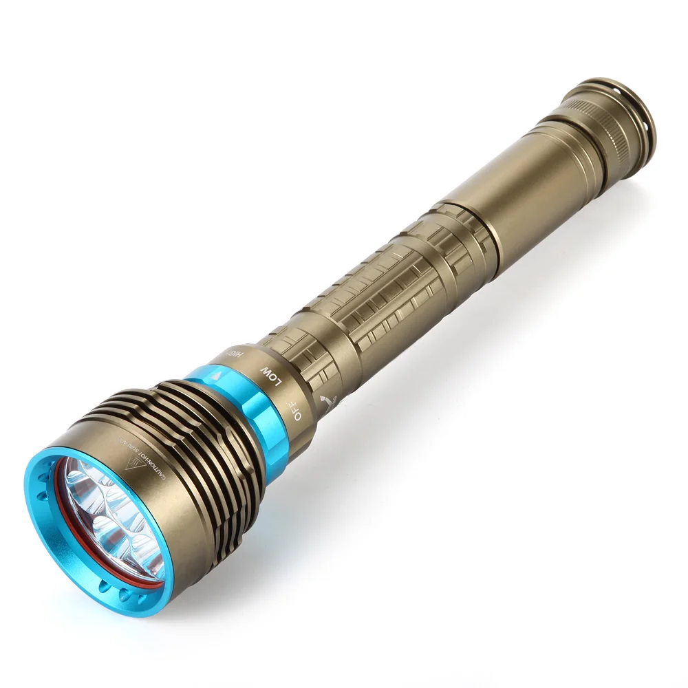 7x XM-L L2 светодиодный водонепроницаемый дайвинг вспышка светильник подводный водонепроницаемый подводный светильник лампа вспышка светильник фонарь
