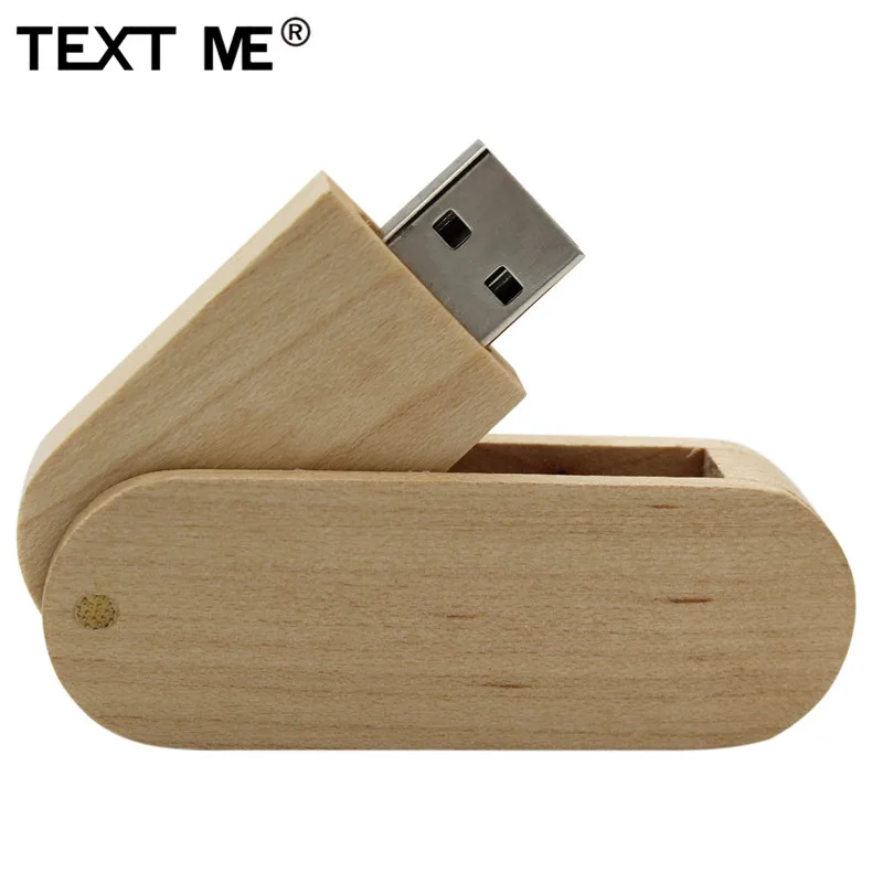 TEXT ME 5 цветов на заказ бамбуковый Орех Деревянный логотип usb флеш-накопитель 4 ГБ 8 ГБ 16 ГБ 32 ГБ usb2.0 фотография 64 Гб лучший подарок - Цвет: Maple wood