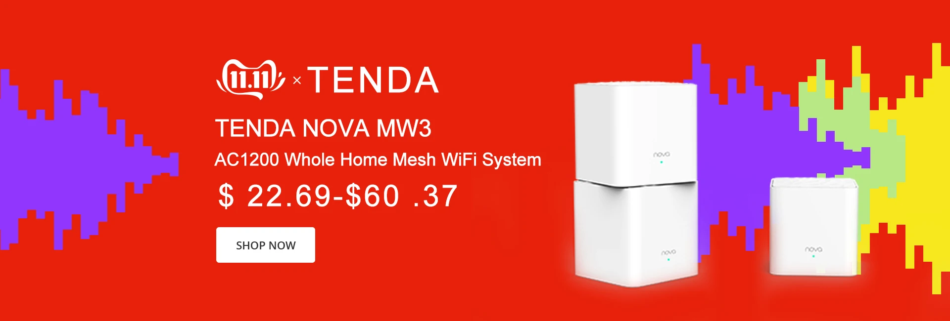 Tenda Nova Mesh MW6 полностью домашний гигабитный WiFi роутер 11AC Daul Band 2,4G/5,0 GHz Wi-Fi ретранслятор, приложение дистанционное управление