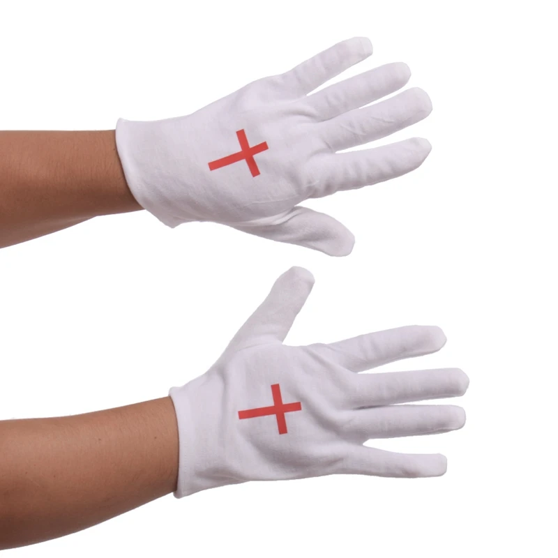cross white Церкви перчатки Priest пастырь массового перчатки молимся молитва ручной узор - Цвет: cross white