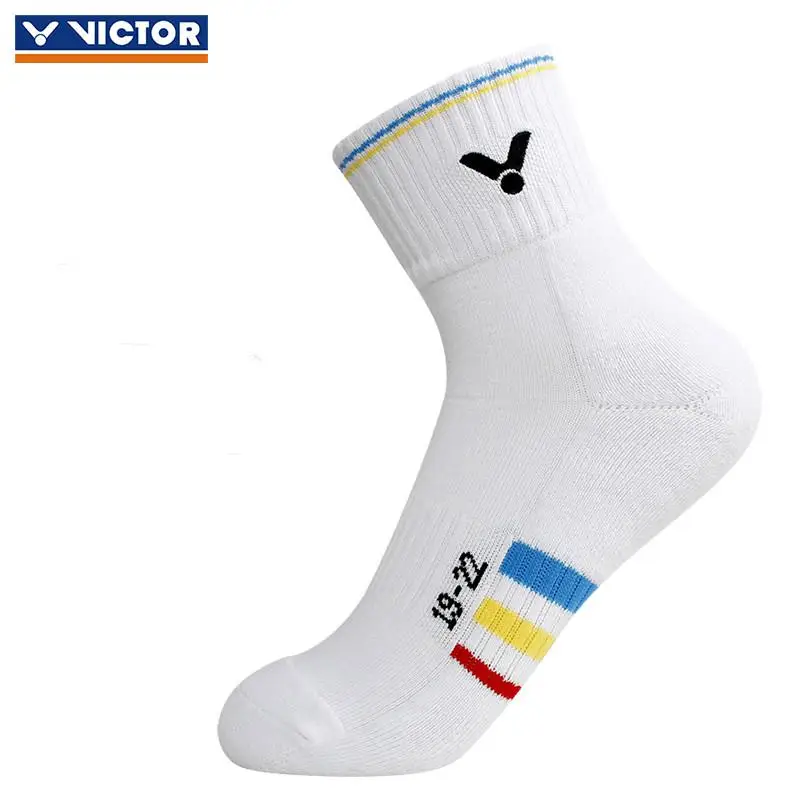 3 пары детских хлопковых утепленных колготок на! Victor/детские носки для бадминтона теннисные носки спортивные носки - Цвет: SK021Q 3 pairs