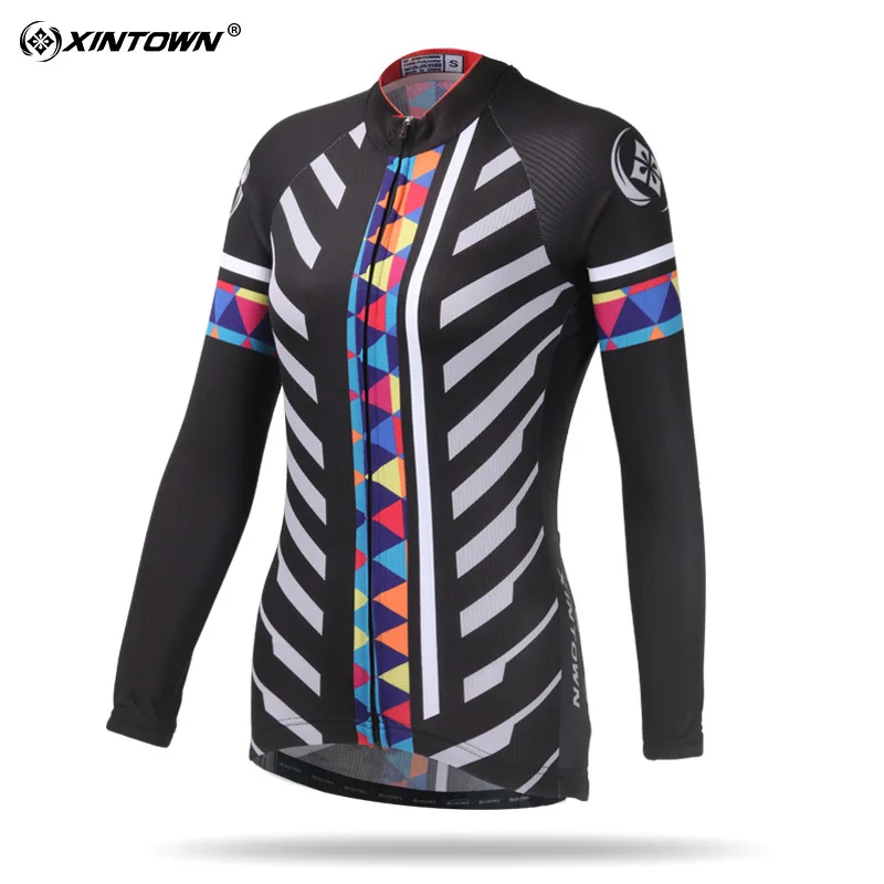 Xintown Jersey стиль весна зима длинный рукав флисовые Топы женские велосипедные модели в Европе и Америке
