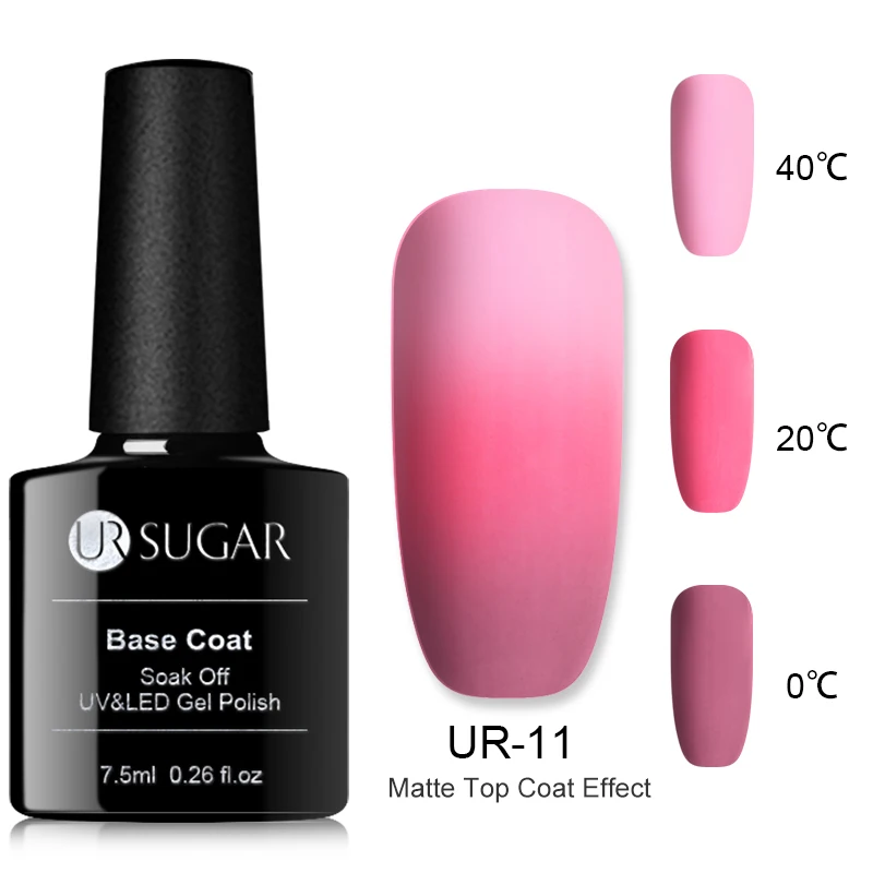 11 Ur Sugar, 7,5 мл, матовый термогель, меняющий температуру, УФ-гель, лак, матовый эффект, отмачивается, УФ светодиодный Гель-лак для маникюра, сделай сам - Цвет: 11