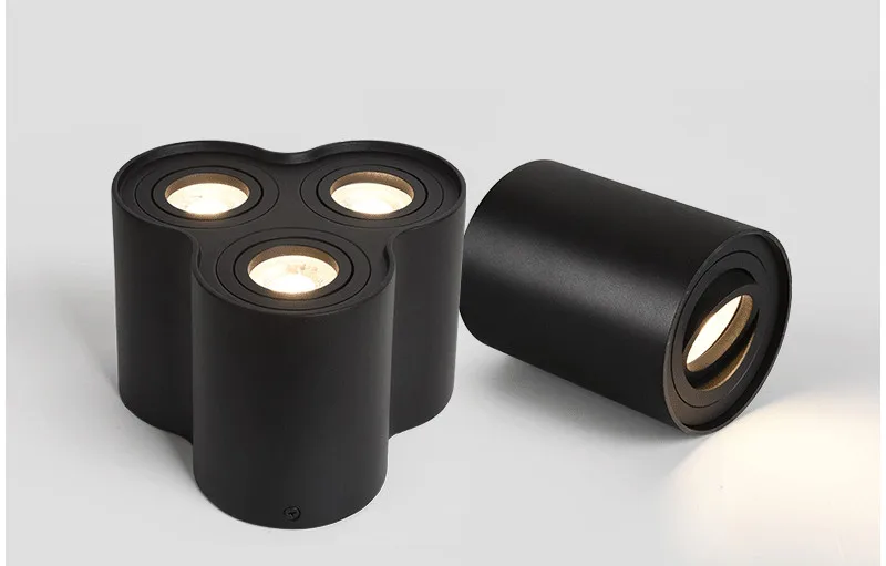 莱维奇明装筒灯LED天花灯斗胆灯格栅灯多头吸顶背景墙换光源射灯-tmall_06