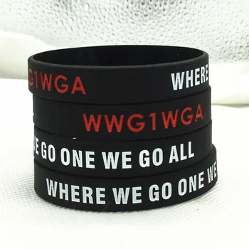 

1pcs WWG1WGA Where We Go One We Go All silicone wristband bracelet