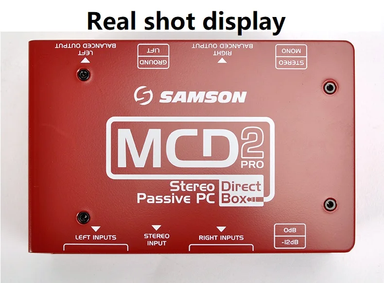 S. Max серия SAMSON MCD2 PRO стерео пассивный ПК прямая коробка запись сценическая одноблочная Гитара Эффект DI Box