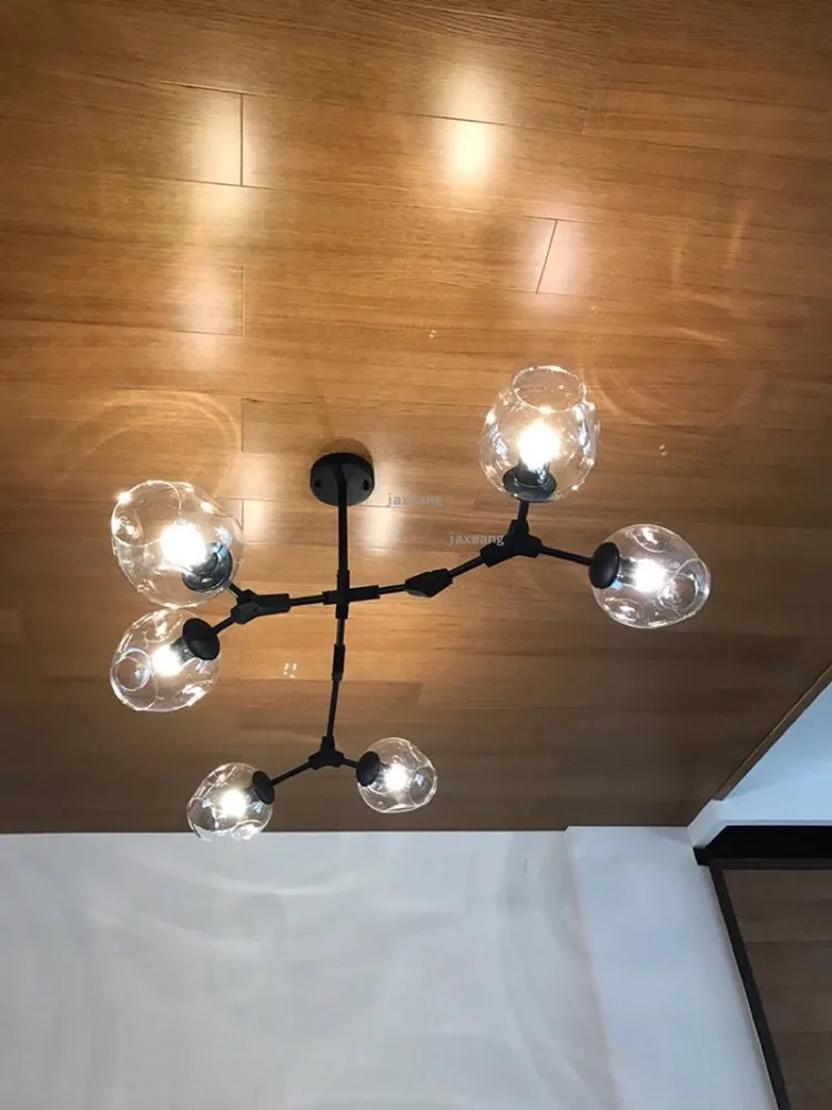 Скандинавский светодиодный светильник, подвесной светильник s Lustre, подвесной светильник для столовой, регулируемый Золотой/черный светильник, стеклянный подвесной светильник