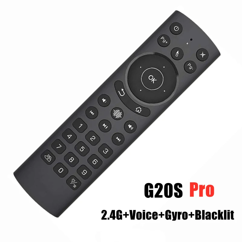 Mando a distancia G20S PRO 2,4G para caja Android TV, mando a distancia inalámbrico inteligente con Control de voz, retroiluminado, giroscopio, asistente de Google, X96