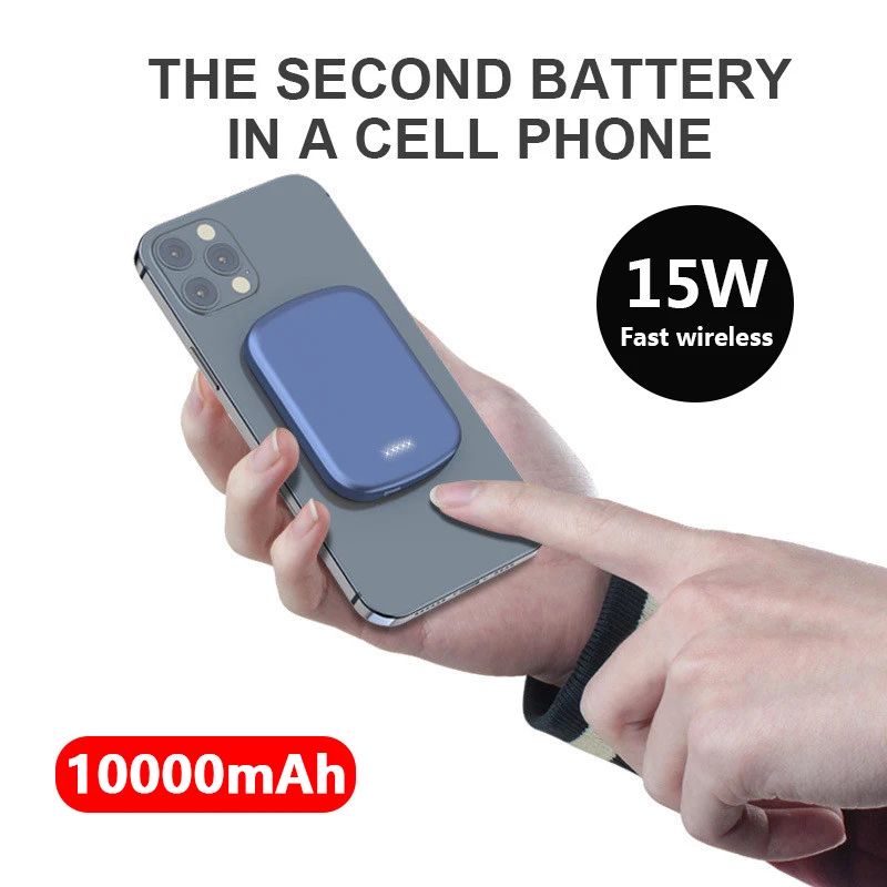 2021 NEW 10000mAh Magnetic Wireless Portable Mini Power Bank For Apple Iphone 12 Magsafe Charger Mobile Phone External battery