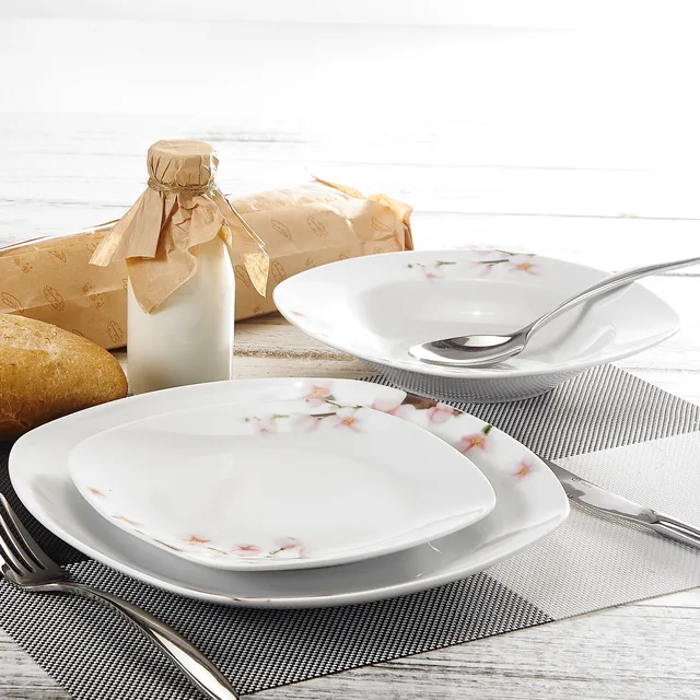 Veweet Annie 36 Darabos Konyhai Porcelán Kerámia Edényes Vacsora Tányér 12*Vacsora Tányér, Desszert Leves - Image 2