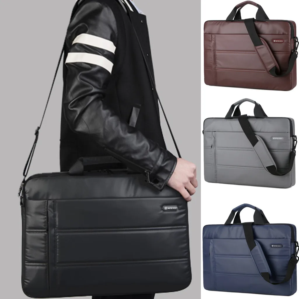 Модная мужская сумка Повседневная деловая сумка для ноутбука нейлоновая кожаная клатч мужская деловая сумка водонепроницаемый груз сумка-мессенджер