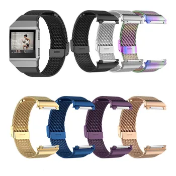 

100pcs Smartwatch Watchband Replacement Watch Strap For Fitbit Ionic Metal Wristband Stainless Steel Metal Mesh Wrist Bracelet