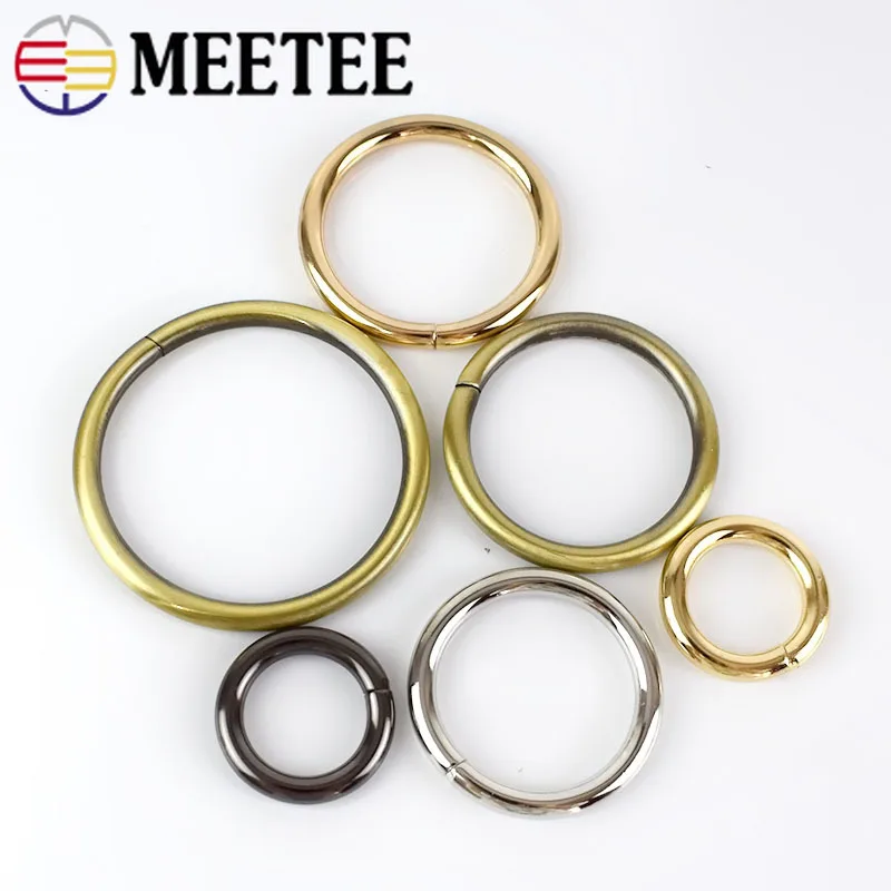Meetee 6 мм X 200 шт. 13-50ммx20шт металлическая d-образная кольцевая пряжка с кольцевым соединением крюк Сделай Сам сумка ремень собачий ошейник запчасти аксессуар