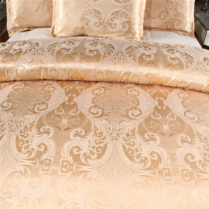 WarmsLiving Luxury Jacquard Bedding set Single Queen King Size Bed Linen Quilt Cover 100% polyester