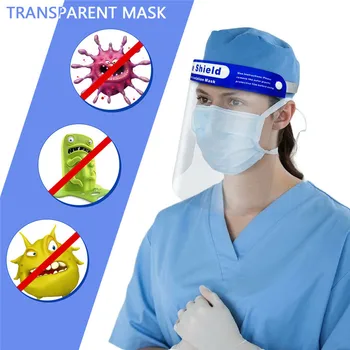 

10/20PCS Face Protector Kitchen Oil Splash Anti-smoke Protective Face Visor Head-mounted Pantalla Facial Trasparentes Plastic 42