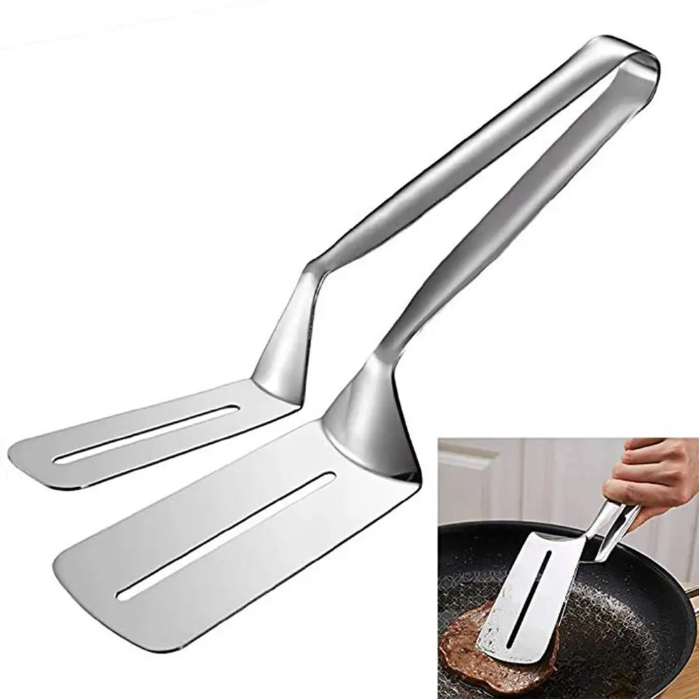 

304 Stainless Steel Food Clip Fried BBQ Tongs Salad Bread Clamp Kitchen Meat Kitchen Accessories Barbecue Tools
