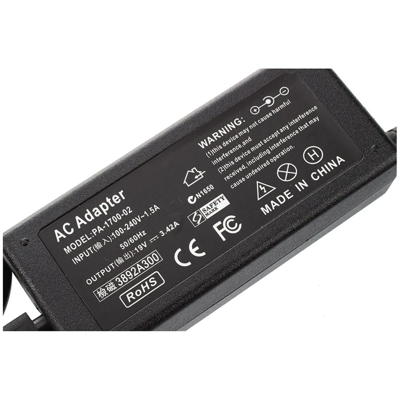 Адаптер переменного тока/блок питания и шнур для Toshiba PA-1650-21 PA-1700-02 и так далее
