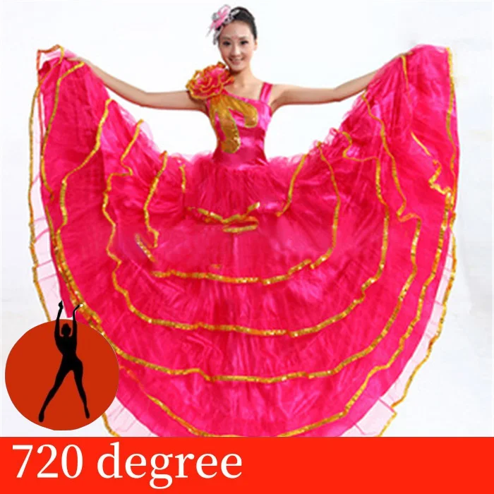 style 6 720 Юбка в стиле фламенко классический испанский бой быков женские испанский Танцевальный Костюм цыган фламенко платье для сцены юбки для танца живота SL1458 - Цвет: style 6 720