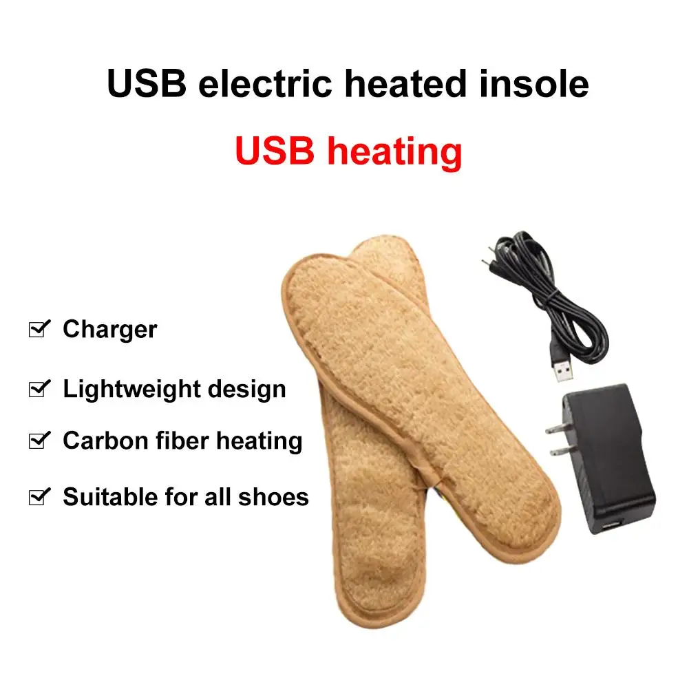 Зимние Usb тепловые нагреватели, стельки с электрическим подогревом, теплые носки для обуви, обогреватель ног, стельки для спорта на открытом воздухе