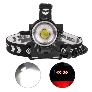 

XHP 90 LED Headlight 3Modes 2000LM USB Rechargeable Telescopic Zoom Flashlight for Outdoor Camping Night Fishing