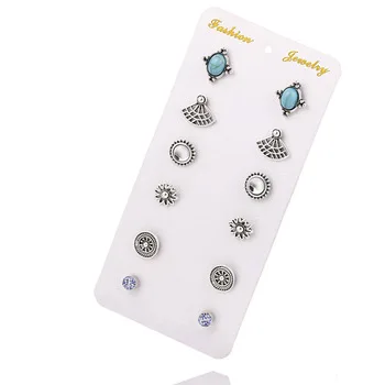 Новые модные женские серьги из горного Хрусталя Золотые/розовые полимерные кристально-Голубые Серьги с драгоценными камнями для женщин