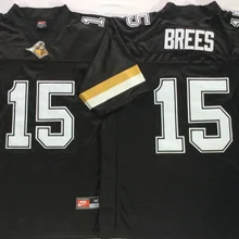 Новинка, высокое качество, все сшиты, черный#15 BREES Джерси
