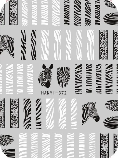 372 Newest HANYI-361 3d nail sticker Japan style nail sticker decal DIY art decoration tools - Цвет: 372