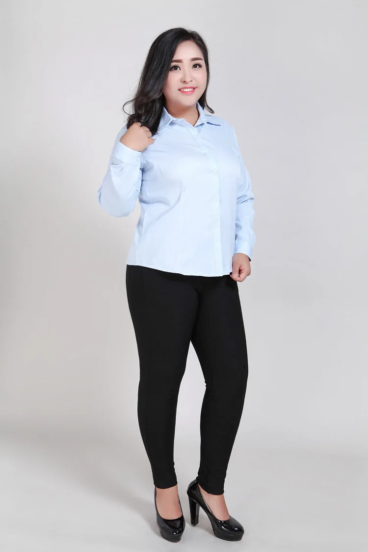 9XL 8XL 7XL 6XL blusas mujer de moda женские блузки рубашки рубашка офисная одежда женские полосатые хлопковые блузки с длинным рукавом M288