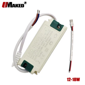 

2/10PC Extemal LED driver 12-18x1W power supply Box Cover constant current 300mA AC85-265V Lighting Transformers For Downlight