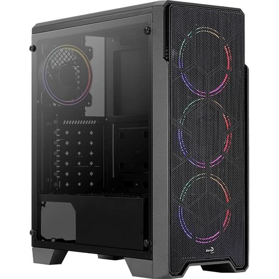 Корпус ATX AEROCOOL Ore Saturn FRGB G BK v1 Midi Tower без БП черный [ore frgb g bk v1]|Компьютерные корпуса| |