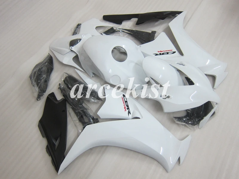 4 подарки ABS литья под давлением Полный обтекатели комплект Подходит для HONDA CBR1000RR 2012 2013 12 13 14 15 белый глянцевый