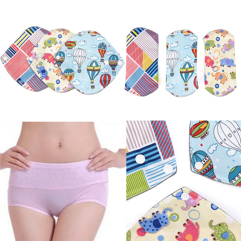 Long Panty Liner Flower Printed Menstrual Pad Bamboo Charcoal Mama Cloth Sanitary Reusable Washable Mix Size | Красота и здоровье