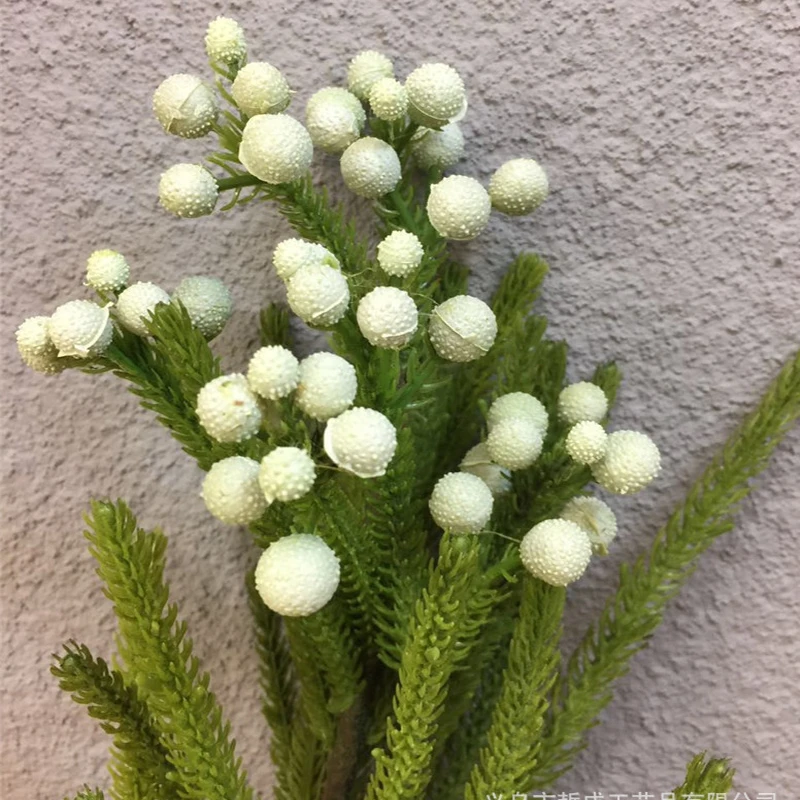 Пластиковые водоросли Matsutake трава маленький шар с листьями цветок композиции искусственные цветы для дома Свадебные украшения поддельные растения