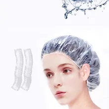 Новая 20 шт одноразовая шапочка для душа пластиковая Водонепроницаемая прозрачная цветная шапочка для душа для путешествий отель домашние изделия для ванной комнаты