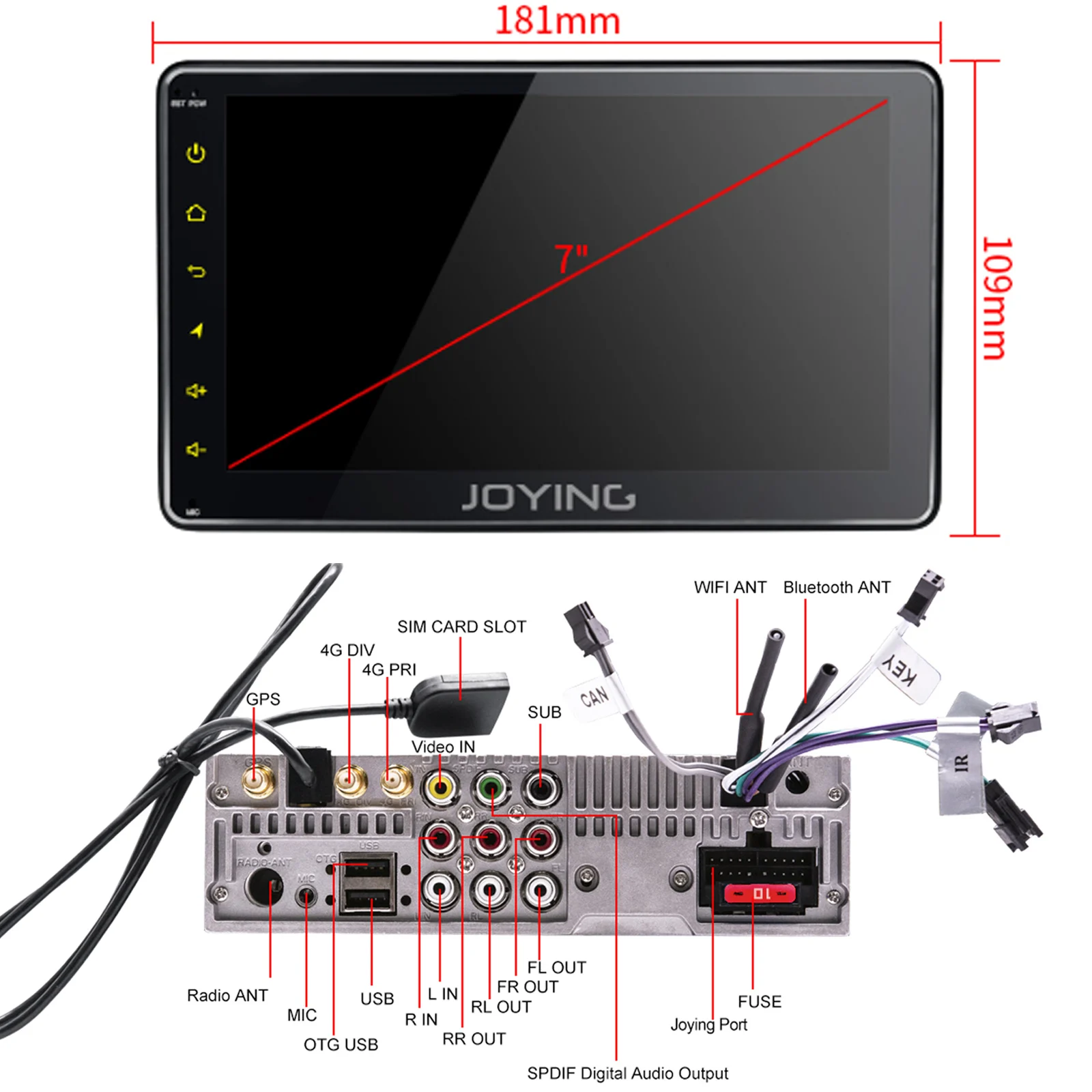 Один Din 7 &quotIntel Octa Core головное устройство Универсальный Android 8 1 автомобильное