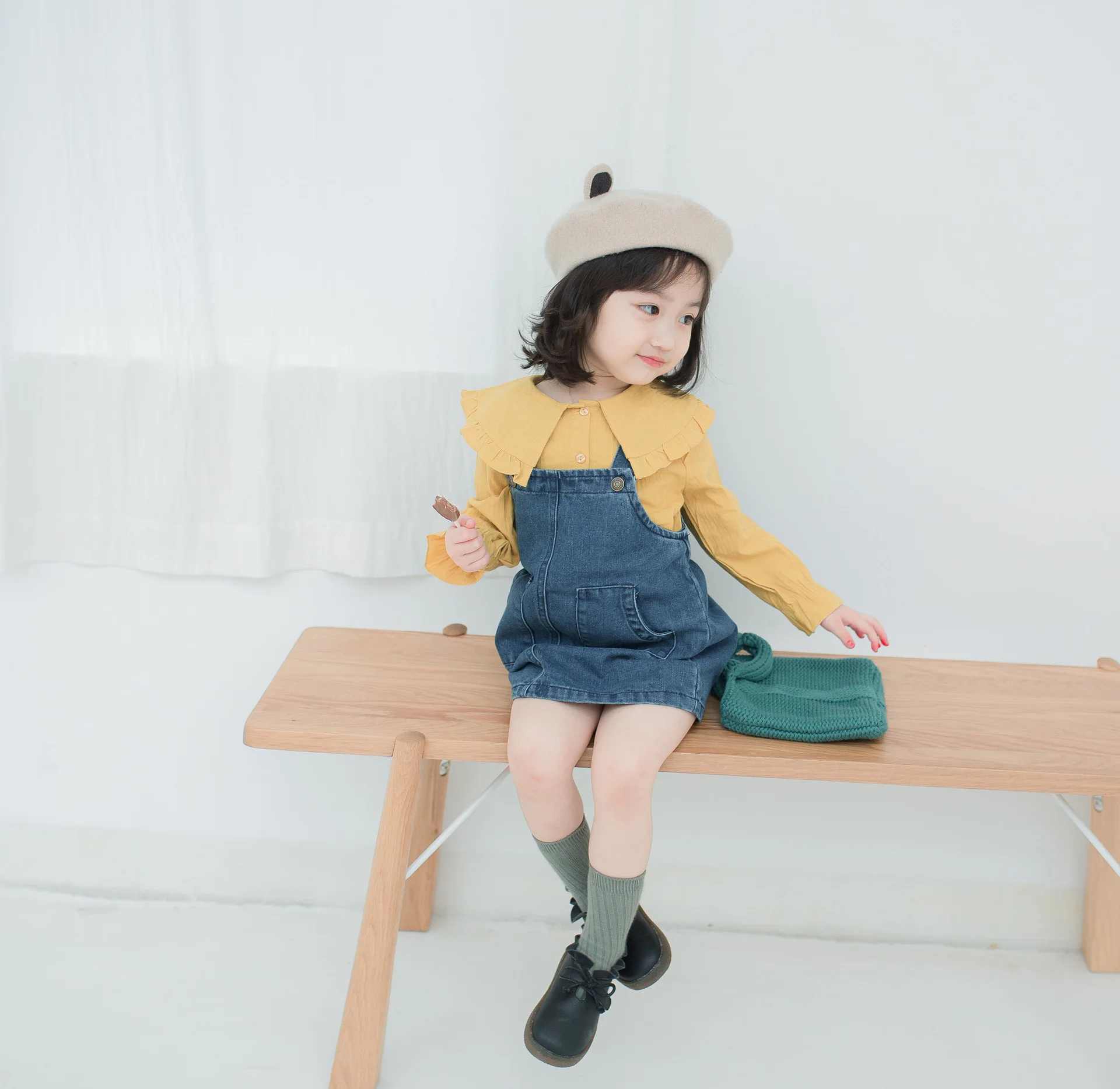 Virgilkids/ стиль; рубашка для девочек; рубашка с лацканами в стиле ретро для девочек