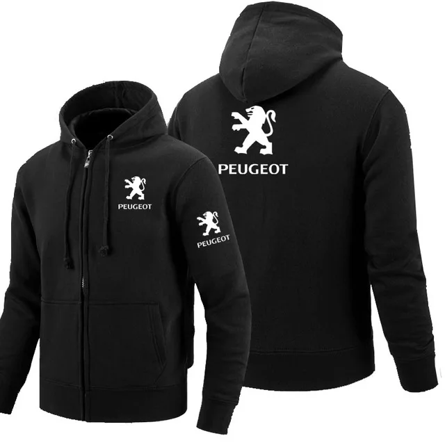 Логотип Peugeot, толстовка на молнии, мужские толстовки на молнии, осенняя толстовка с капюшоном, зимняя длинная модная повседневная одежда d