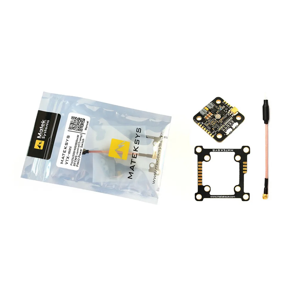 Matek Системы VTX-MINI 5,8G 40CH Pit/25/200/400/800 МВт FPV видеопередатчик VTX для FPV гоночного дрона с дистанционным управлением