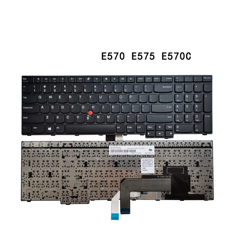 

New US Keyboard for Lenovo ThinkPad E570 E575 01AX200 01AX160 01AX120 SN5357