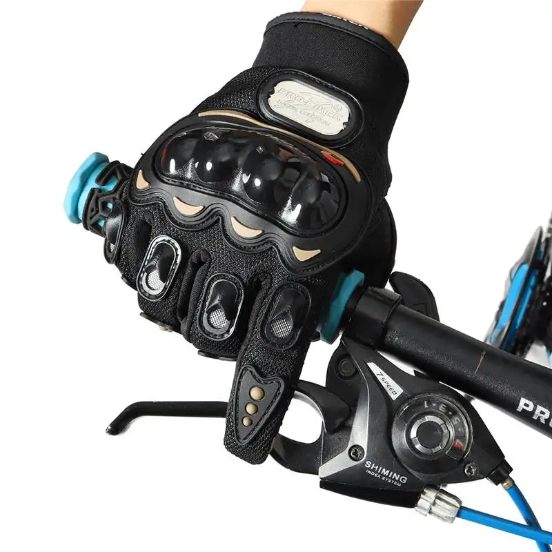 Ветрозащитные мотоциклетные перчатки Велоспорт MTB горный велосипед Guantes мотокросс полный палец Сенсорный экран Регулируемый велосипед мото перчатки