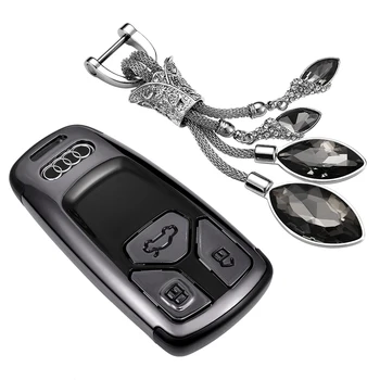 Luckeasyキーカバーアウディa4 a5 s6 q7 tts Q5L 2018 2016 2017車のキーバッグ/ケース財布ホルダーkey5y