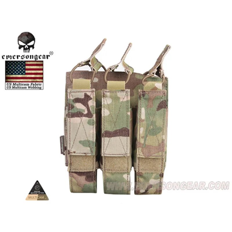 MC Emersongear Emerson модульный тройной MP7 маг Чехол Тактический Подсумок подсумок Wargame CS аксессуар Molle Mag Pouch - Цвет: MC