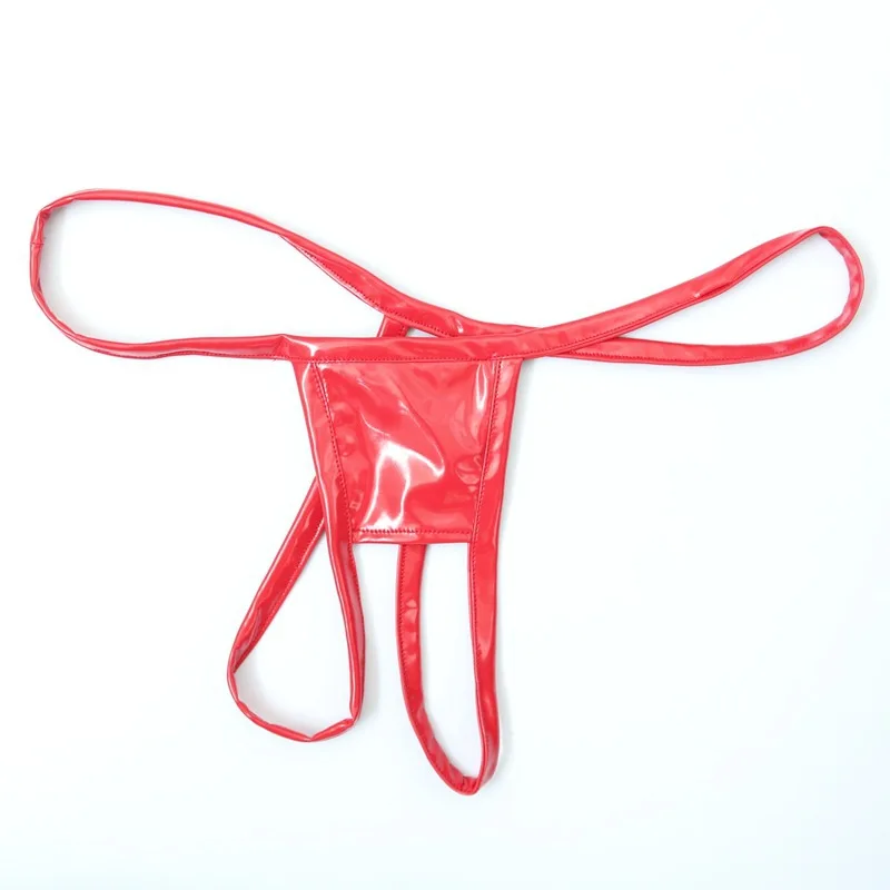 

S-XL Plus Size Open Crotch Hot Erotic String Women Thongs And G Strings Sexy Panties PVC Shiny Tanga Exotic Lingerie Underwear