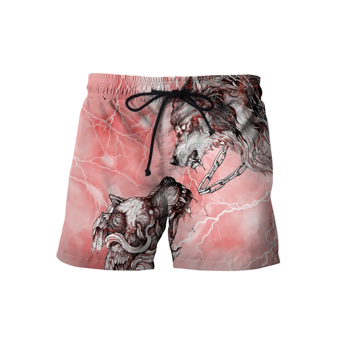 PLstar Cosmos New summer Fashion Shorts Wolf Tattoos 3D Printed Male/Female streetwear Casual Cool Shorts 09