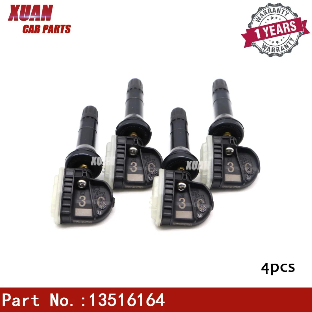 XUAN 4 шт./лот качественный датчик давления в шинах TPMS 13516164 для GMC Canyon Sierra Terrain Yukon XL 315 МГц