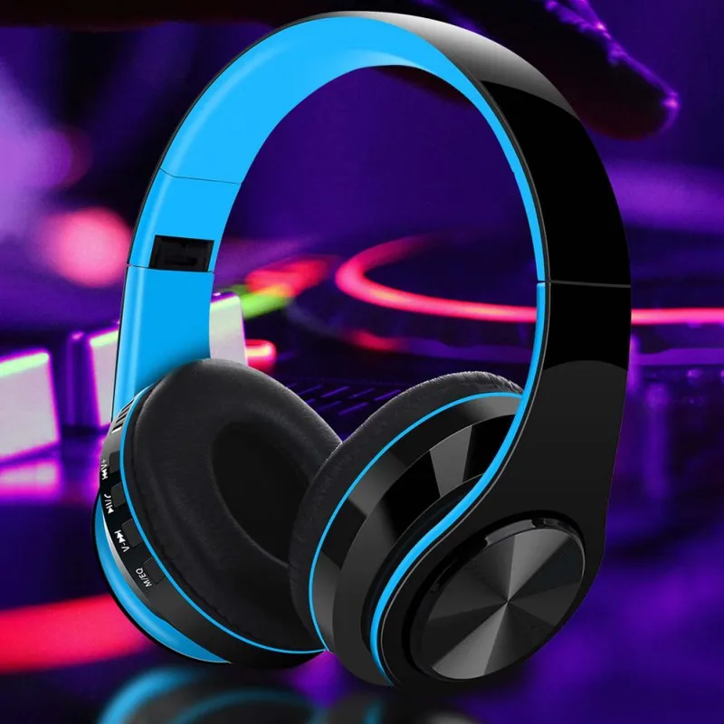 Bluetooth 5,0/3,5 мм беспроводные+ проводные наушники складные наушники большая батарея гарнитура с микрофоном для телефона ноутбука высокого качества