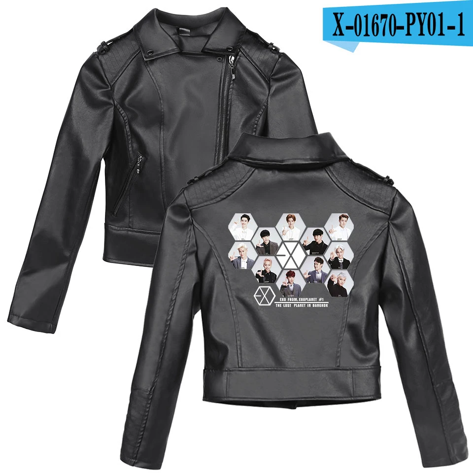 EXO PLANET#5 Новая женская куртка из искусственной кожи EXO PLANET#5, цветная верхняя одежда на молнии, куртка, новинка, зимнее и осеннее пальто, лидер продаж - Color: Brown