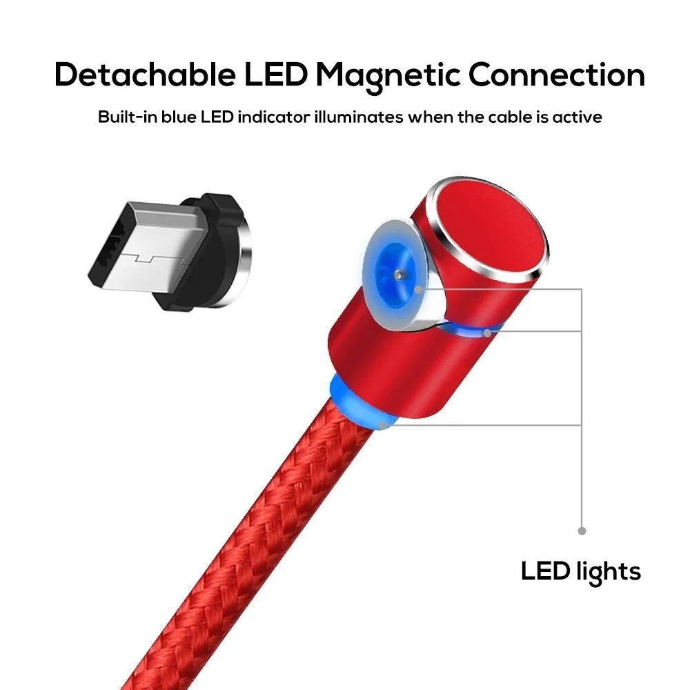 Магнитный кабель Micro usb Type c для быстрой зарядки магнитное зарядное устройство