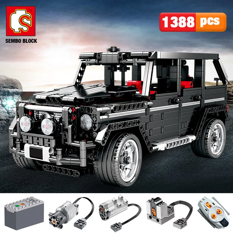 SEMBO 1388 шт. создатель город беговые внедорожник автомобиль строительные блоки