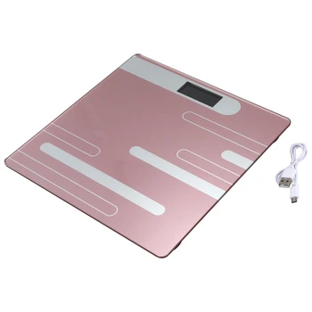 

Bathroom Body Floor Scales Glass Smart Electronic Scales USB Charging LCD Display Body Weighing Digital Body Weight Scale